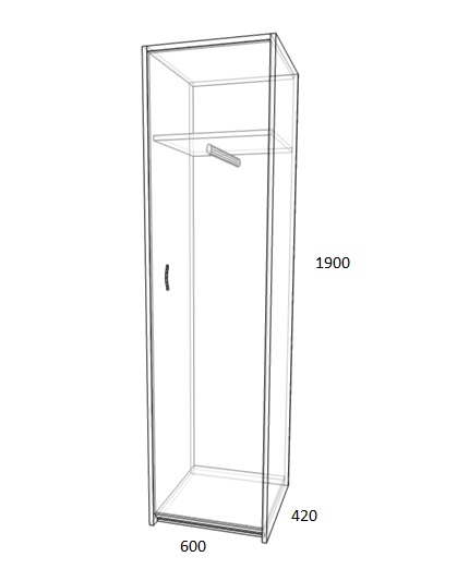 Шкаф (М231) 600*420*1900